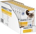 Perfect Fit Sensitive 1+ Katzennassfutter mit Huhn in Sauce, 12 Portionsbeutel,