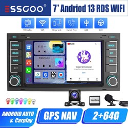 Für VW Touareg 7L6 Transporter V T5 Android 13 64G Carplay Autoradio GPS RDS Kam