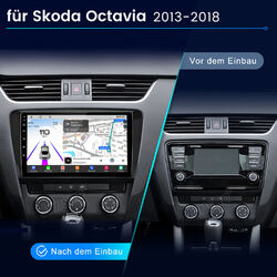 Android 13 Carplay Autoradio GPS Navi WIFI BT SWC KAM Für Skoda Octavia 13-2018