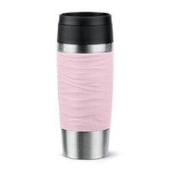 N20214 EMSA TRAVEL mug Waves Thermobecher hellrosa/edelstahl 0.36 Liter ~D~