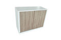 Sideboard Schiebetürenschrank "Share It" von Steelcase in weiß/nussbaum, 2 OH