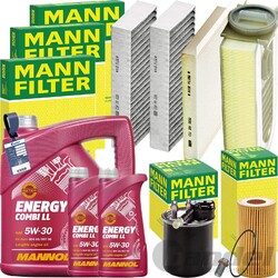 MANN INSPEKTIONSPAKET+MANNOL 5W-30 ÖL passend für MERCEDES GLE ML W166 250 CDI