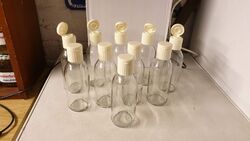 Glasflaschen + Deckel 12 St. für selbstgemachtes Saft -Likör- Sirup ect. 250 ml