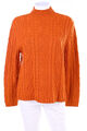 Jake*s Pullover Woll-Mix Zopf-Muster D 42 orange