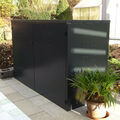 Fahrradbox- Gartenbox mit Pultdach / Aluminium RAL 7016 Anthrazit