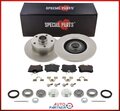 2 BREMSSCHEIBEN MIT ABS-RING + BELÄGE + RADLAGER HINTEN für AUDI A4 B5 AB 1997