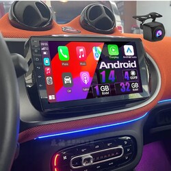 Für Mercedes Benz Smart Forfour Fortwo 453 Autoradio Android14 GPS Navi WIFI RDS