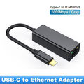 USB C auf LAN Adapter Netzwerk Ethernet Konverter USB 3.0 Gigabit LAN RJ45 LED~~