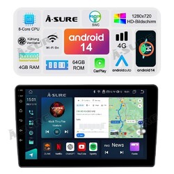 9'' 8 Core DAB Android 14 Autoradio CarPlay GPS Für Ford Focus Transit MK7 S-Max