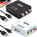 AV zu HDMI Adapter Konverter Full HD 1080P Video Audio TV 3 RCA HDMI