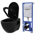 Hänge Toilette mit 11 L Unterputz Spülkasten Softclose Keramik Wand WC 3 Modelle