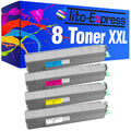 Set 8 Toner XL PlatinumSerie für Oki C8600 C8800 43487709-12