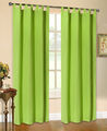Vorhang blickdicht matt Schal, Apfelgrün Schlaufen, 225x140 aus Microsatin