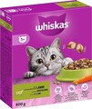 Whiskas Adult 1+ Trockenfutter Lamm, 5x800g 5 Packungen Katzentrockenfutter