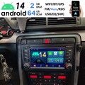 Für Audi A4 8E 8H B6 B7 2000-2009 Carplay DAB+ Android 14 Autoradio GPS NAVI FM