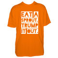 Herren-T-Shirt Eat A Sprout Trump It Out - neu lustig Brüssel Weihnachten Shirt 