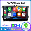 4+64G Für VW GOLF 5 6 Polo Touran Caddy Tiguan Android 13 Autoradio GPS WIFI DAB