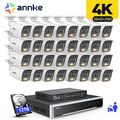 ANNKE 4K 8MP POE AI Überwachungskamera Mit Audio Nachtsicht 32CH 12MP NVR IP67