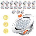 20X LED Einbaustrahler Kaltweiß Leuchtmittel Kinderzimmer 3W mit Trafo