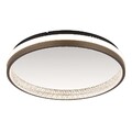 Deckenlampe Deckenleuchte Wohnzimmerlampe grau Kristalle 3 Stufen LED D 39,7 cm