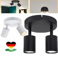 LED Deckenstrahler Deckenlampe Leuchte 2-flammig GU10 Spotleuchte schwenkba