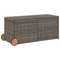 Kissentruhe Kissenbox Auflagentruhe Gartenbox Mit Rollen Grau 283L Polyrattan