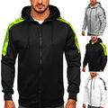 Sweatjacke Kapuzenpullover Sweatshirt Pullover Hoodie Aufdruck Herren BOLF Print