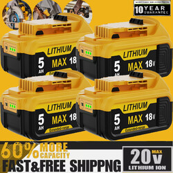 Für DeWalt Original DCB184 Akku 18V 5,0Ah 9Ah XR Li-Ion DCB182 DCB200 /Ladegerät