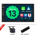 DAB+CAM+Android 13 7" IPS Autoradio Navigation GPS NAVI Doppel DIN CarPlay BT FM