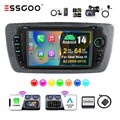 Autoradio Android 14 2+64G DAB+ CarPlay GPS Cam Für Seat Ibiza MK 4 6J 2009-2013