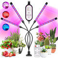 4 Kopf LED Pflanzenlampe Vollspektrum Grow Light Lamp 80LEDs für Garten Pflanzen