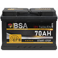 EFB Batterie 70Ah 12V 740A/EN Start Stop Batterie Autobatterie Starterbatterie