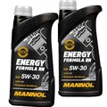 2x 1L MANNOL 7706 ENERGY FORMULA RN 5W30 passend für RN0720 MB266.51 ACEA C4