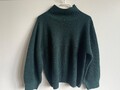 MONKI Strick Pullover Damen Oberteil Gr. M Grün Rollkragen Oversize