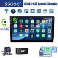 4+64G DAB+ Autoradio 2DIN Android 13 Carplay 10" GPS Navi Bluetooth RDS WIFI Kam
