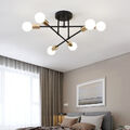 Vintage Deckenlampe Retro Industrial Deckenleuchte Lampe 6-flammig Wohnzimmer
