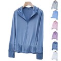 Klimaanlage Jacke Reißverschluss Sommer Strickjacke Atmungsaktiv Brandneu