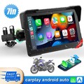 7'' Motorrad Autoradio Wireless Apple CarPlay Android Auto BT Navigation MP5