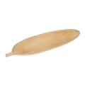 Tablett Servierplatte Blatt MDF-Platte beige 40x15cm Dekotablett Servierbrett