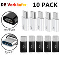10XUSB 3.1 Typ C Stecker auf Micro USB Buchse Konverter USB C Adapter für Handy