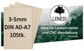 10Stk. A0-A7 | 3-5mm | Birkensperrholz Birke Sperrholz  Multiplex- Zuschnitt