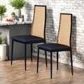 2er Set Rattanstuhl Esszimmerstühle Küchenstuhl Esstischstühle Wohnzimmerstuhl.