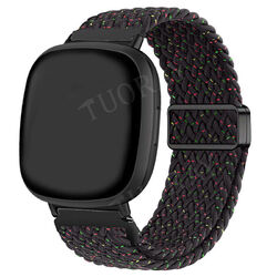 Nylon Magnet Armband Ersatz Für Fitbit Versa 4 3 Sense 2 1 Braided Uhrenarmband