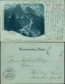 Cortina d´Ampezzo Tre Croci m. d. Christallo. Südtirol Mondscheinlitho 1900