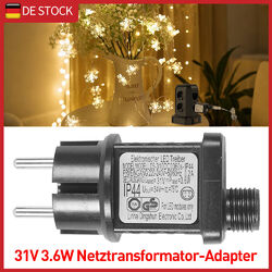 Trafo Lichterkette 3.6W 31V LED Timer Netzteil Netzadapter Weihnachtsbeleuchtung