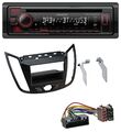 Kenwood MP3 CD USB Bluetooth DAB Autoradio für Ford C-Max Kuga matt schwarz