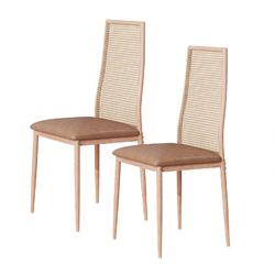 2er Set Rattanstuhl Küchenstuhl Esszimmerstühle Wohnzimmerstuhl Esstischstühle ·