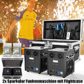 2x Cold Spark Machine Mit Flightcase Sparkular Funkenmaschine DMX DJ Party Show