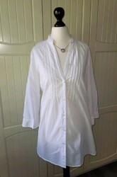 Esprit Damen Longbluse Tunika weiß Gr. 40
