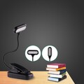LED Klemmleuchte Leselampe Dimmbar Schreibtischlampe Aufladbar Tischlampe USB